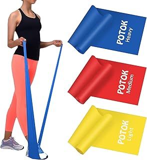 Resistance Exercise Band Kit - Strength Training & Conditioning - Pilates - Resistance Bands for Mobility Strength & Rehab Premium Quality, 3Pack