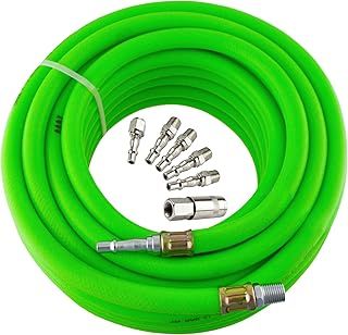 AB Tools Airline Air Hose High Vis 8mm 15m 50ft Compressor with Quick Release Fittings