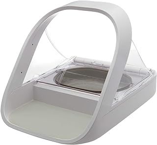 Sure Petcare SureFeed Microchip Pet Feeder with Sealed Lid, RFID Collar Tags Compatible, Works for Wet and Dry Food, White, 4 x C Cell Batteries Required, Not Included