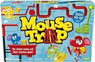 Hasbro Gaming Mouse Trap Board Game for Kids Ages 6 and Up, Classic Kids Game for 2-4 Players with Easier Set-Up than Previous Versions, Multicolor, One Size