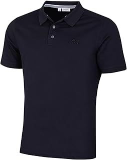 Calvin Klein Mens 2025 Campus Coastal Moisture Wicking Golf Polo Shirt