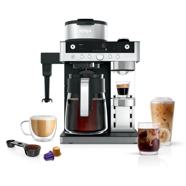 Ninja Prestige 2-in-1 Filter Coffee and Pod Capsule Machine, Black CFN802UK
