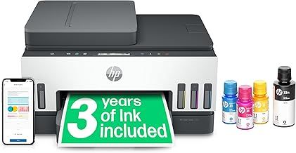 HP Smart Tank 7305 All in One Printer, Perfect for Home, Colour, Wireless, Print, Scan, Copy, Includes up to 3 Years of Ink, Refillable, Document Feeder, 2-Sided Printing, Easy Setup