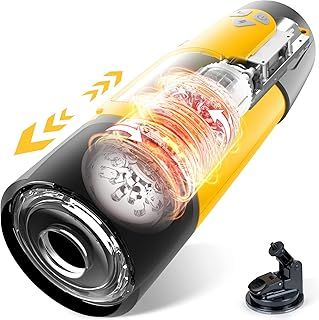 Kismloit Automatic Male Masturbator Cup Sex Toys with 3 Rotating 7 Telescoping Modes for Penis Stimulation,Adult Oral Pocket Pussy Sex Toys4mens UK Toys, Electric Masturberbate Stroker Vibrator
