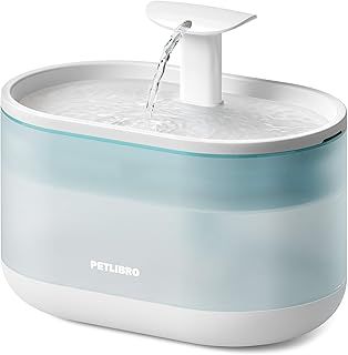 PETLIBRO 74oz/2.1L Pet Fountain, Automatic Cat Water Fountain Dog Water Dispenser with 4 Replacement Filters for Cats, Dogs, Multiple Pets Drinking (Blue, Plastic)
