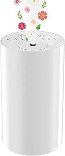 Waterless Essential Oil Diffuser - Aromatherapy Atomizing Scent Machine, 3 Mist Levels, 1/2/3H/Continuous Mode, Portable Mini Diffuser for Car, Bedroom, Office (White)