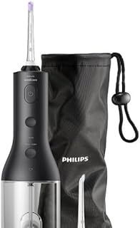 Philips Sonicare Cordless Power Flosser 3000 Oral Irrigator - Water Flosser for Teeth, Gums and Dental Care, Black (Model HX3826/33)