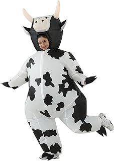 Inflatable Cow Costume for Adult - Fancy Dress Blow Up Halloween Costume