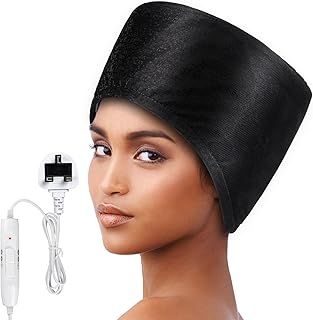 Hair Steamer,Totofac Electric Hair Care Hat Heating Cap with 2 Mode Temperature Control for Hair Spa Home Thermal Treatment Beauty Steamer Cap (Black)