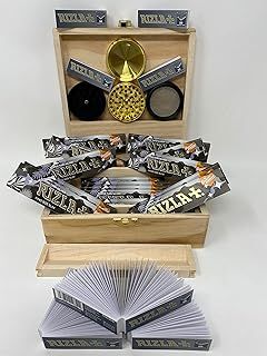 Rizla King Size Camouflage Paper Gift Set In Rizla Rolling Box (Silver)