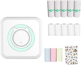Mini Portable Pocket Photo Printer - Inkless, Wireless for IOS/Android (Blue) with 13 Rolls Paper
