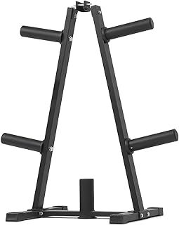 PhysKcal Weight Plates Rack Heavy Duty Steel, Barbell Plates Storage Weight Stand, Plates Holder for Home Gym Exercise Fitness Equipment