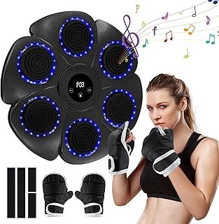 Smart Music Boxing Machine, Wall Mounted Musical Boxing Machine, Smart Bluetooth Connection Boxing Machine with 9 Modes 18 Speed Adjustment, Punching Machine for Kids Adults Family