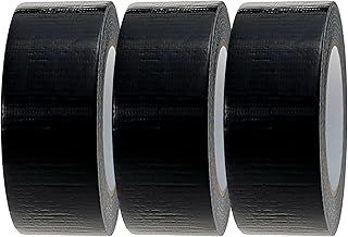 Black Duct Tape | 3 Rolls of 48mm x 45m Gaffer Tape | Water Resistant Duct Tape | Adhesive Tape Multi-Use for Indoor/Outdoor | Ultra Strong Adhesive Tape