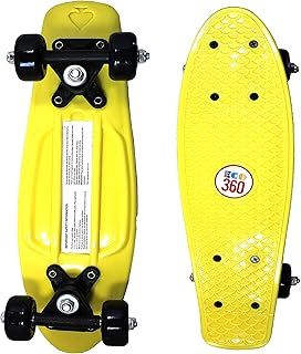 16" / 22" Kids Cruiser Skateboard Mini Complete Skateboard for Children Beginners Girls Boys Unisex Retro Skaters Skatepark 6 COLOURS