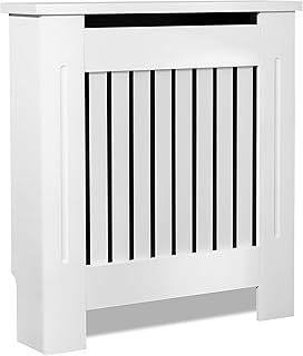 White Small Radiator Cover Vertical Radiator Covers MDF Wood Cabinet Shelf Heating Covers For Living Room, Hallway (19D x 78W x 83.2H cm)