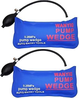 WANYI 2PCS Air Wedge Inflatable Air Wedge Car Door Pump Up Bag Heavy Duty Universal Pump Wedge Airbag Air Wedge Pump Alignment Tool for Door Window Installation and Auto Repair