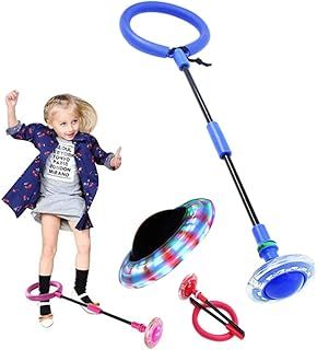 Joyibay Skip Ball Creative Foldable Flashing Swing Ball Sports Toy Fitness Toy for Kids