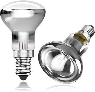 R39 25W Reflector Light Bulb for Lava Lamp Bulbs 240V, Dimmable E14 Oven Bulb 25W, Microwave Bulb, Fridge Bulb, SES Small Edison Screw Cap Spotlight Halogen Bulbs, Warm White 2600K, 2 Pack
