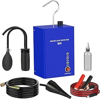PLAYOCCAR 12V Smoke Leak Detector T80 EVAP Built-in Air Pump - Compatible with Car/Motorcycle/Truck/SUV/Speedboat Car Fuel Leak Detectors (Test Oil Liquid Paraffin or Baby Oil)