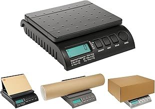 ABCON POSTSHIP Digital 40kg 88lb 22x18cm Platform Letter Postal Postage Parcel Shipping Weighing Scales with Auto Hold & Auto Off - 0-5kg/5g 5-40kg/10g Black - WORLDS MOST ADVANCED SCALE - NEW VERSION
