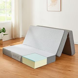 Folding Mattress Small Double, Tri-fold Small Double Mattress with Double layer Memory Foam, Foldable Floor Mattresses for Camping,Travel,Bed, with Removable Cover(120x190x15cm)