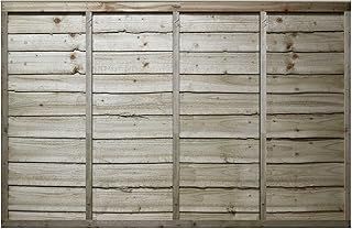Premier Garden Supplies Lap Fence Panel Width: 6ft (183cm) x Height: 4ft (120cm) Heavy Duty Wooden Waney Larch Pressure Treated (Tanalised) Garden Fence Panel (W: 1830mm x H: 1200mm)