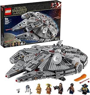 LEGO Star Wars 75257 Millennium Falcon - Starship Set with 5 Minifigures & 2 Droid Figures inc. Finn, Chewbacca, C3PO and R2D2 - Building Toys for 9+ Year Old Boys & Girls