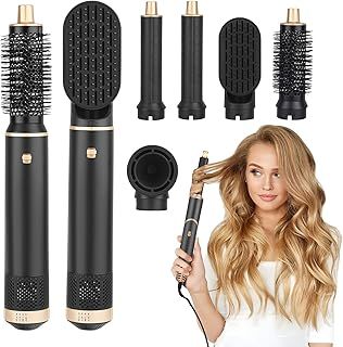 5 in 1 Hot Air Styler,High Speed Magic Hair Styler,Auto Hair Wrap Hairstyler,Negative Ionic High-Speed Hot Air Brush,Straightener Brush, Air Styler for Fast Drying, Volumizer, Hair Dryer