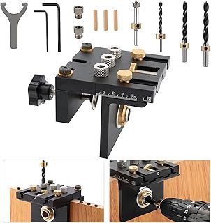 Metal Concealed Hinge Jig, 35MM Cabinet Hinge Jig Drilling Hole Puncher with Quick Clamp， Accurate Hinge Drill Jig Woodworking Tool for Doors Cabinets Hinges Mounting