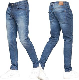 Crosshatch Stretch Slim Fit Jeans Mens Denim Designer Trousers Pants by JeanBase