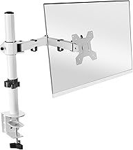 Mars Gaming MARM1 White, Arm Monitor Mount for Scrrens up to 32", Articulating and Height Adjustable, Sturdy Frame, VESA75 and VESA100 Compatible
