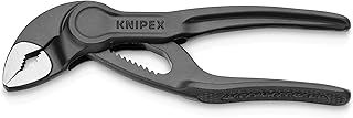 KNIPEX Cobra XS Mini Water Pump Pliers, 100 mm, Nuts to 24 mm, Pipes to 28 mm, Self-Locking, Fine Adjustment by Button Push, Edc, 87 00 100