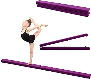 Holdfiturn 7FT 2.1M Folding Gymnastic Balance Beam - Ideal for Kids Training Home Gym Exercise Beginner to Pro, Non-Slip Surface