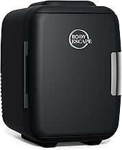Mini Beauty Fridge For Skincare - Birthday Gifts For Her Skin Care - Skincare Fridge - Beauty Mini Fridges - Retro, Portable, Compact and Quiet Small Fridge For Makeup - 5L- Black Mono