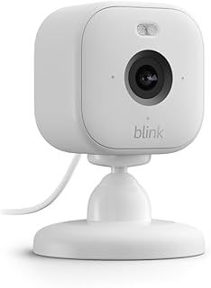 Blink Mini 2 – Plug-in smart security camera, HD night view in colour, built-in spotlight, two-way audio, motion detection, works with Alexa (White)