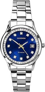 Sekonda Catherine Ladies 27mm Quartz Watch with Analogue Display, and Stainless Steel Bracelet