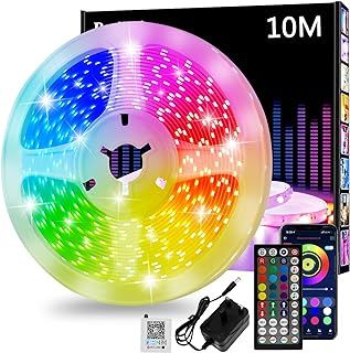 Led Strip Light, 10m Led Lights, Cuttable Led Light Strips with Smart App Control Remote, Music Sync Colour Changing RGB Led Strip Lights for Room Decoration
