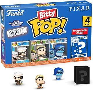 Funko Bitty Pop! Pixar - UP 4PK​ - Carl, Russell (Dug Days), Dug and A Surprise Mystery Mini Figure - 0.9 Inch (2.2 Cm) - Pixar Collection Collectable - Stackable Display Shelf Included - Gift Idea