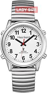 Hearkent Atomic Talking Watch with Large Numbers and Expandable Strap self-Setting for Visually impaired Blind or Elder People