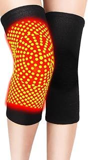 Self Heating Knee Brace Support Cashmere Knit Knee Warmer Winter Thermal Fleece Compression Knee Wrap Sleeves Treating Knee Injury for Arthritis, Joint Pain Relief, Sports Injury Recovery