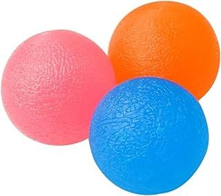 3 PCS Hand Gel Exercise Stress Balls Finger Stretcher, Stress Ball Finger Stretcher Exerciser for Adults Arthritis Hands Finger Grip Strengthening Stress Relief, Random Color