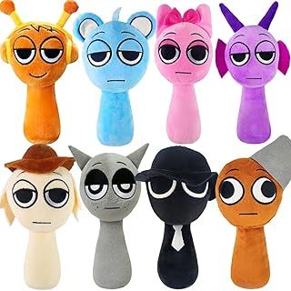 S-prunki Plush Toy,9.8" Funny S-prunki Plushies For Games Fans,Super Soft Collectible Stuffed Toy,Valentine's Day Birthday Gifts For Boys Girls And Fans Aged4 5 6 7 8 9 10+Years Old. (8PCS)