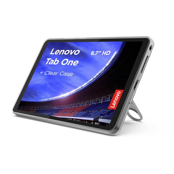 Lenovo Tab One Android Tablet | 8.7 inch HD Display | MediaTek Helio G85 | 4GB RAM | 64GB | Wi-Fi 5 | Clear Case