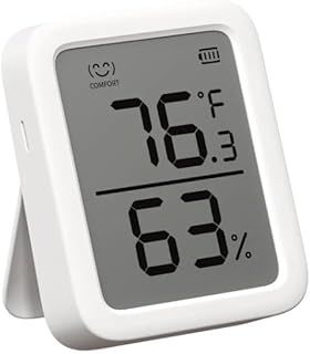 SwitchBot Smart Room Thermometer Hygrometer Sensor Plus, Wireless Digital Indoor Temperature Gauge Humidity Monitor with Dewpoint/VPD/Absolute Humidity Meter, for Home, Greenhouse, Basement and Pets