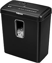 Fellowes Powershred FS-6C 6 Sheet Cross Cut Personal Shredder for Home and Office Use - 15 Litre Bin - Security Level P4 - Amazon Exclusive, Black, Standard