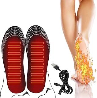 Heated Insole Foot Warmer USB Electric Heating Shoes Thermal Insoles Washable Freely Cut to Fit Your for Women Men Winter Hunting Ski Fishing Hiking Keep Feet Warm Size 35-40, Black, unsize