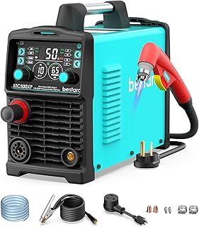 Plasma Cutter, 50Amp Blow Back Pilot Arc With [Air Sensor Technology], 110V/220V Dual Voltage Non-HF CNC Plasma Cutting Machine, Digital Screen Display (BTC500XP 11GEN 110V/220V)