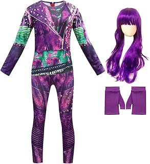 Berich Mal Descendants Costume World Book Day Costumes for Girls Mal Costume Descendants Dress up Kids Therm Party Outfits