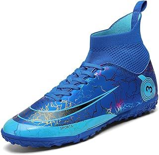 VTASQ Boys and Girls Soccer Shoes Kids Astro Turf Trainers Junior Football Shoes Indoor Outdoor Athletic Sneakers Non-Slip Unisex [9, 10, 11, 12, 13] UK Size